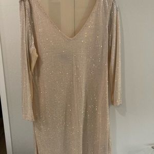 Bebe mini dress ready to be taken to a party!!